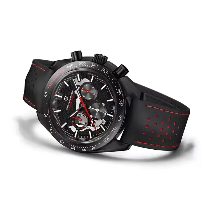 Pagani Design Chronograph Black Dial Red Mix Men's Watch-  PD-1779